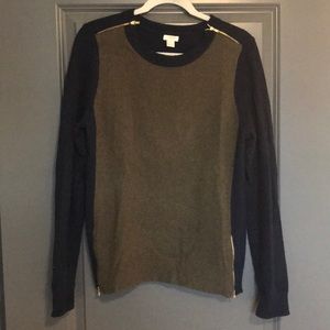 J. Crew color blocked crew neck sweater